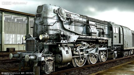 3D重機械火車頭圖片